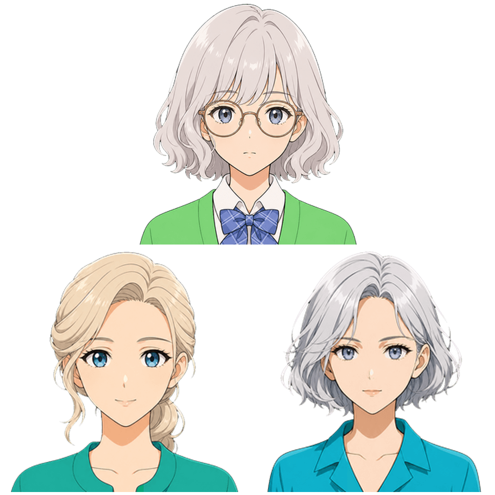 女性3名セット 声の高さ:低
