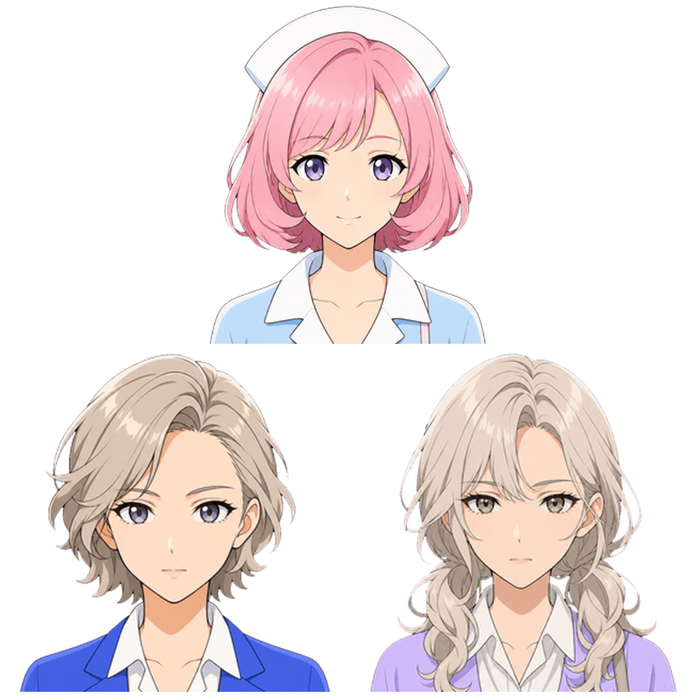 女性3名セット 声の高さ:中