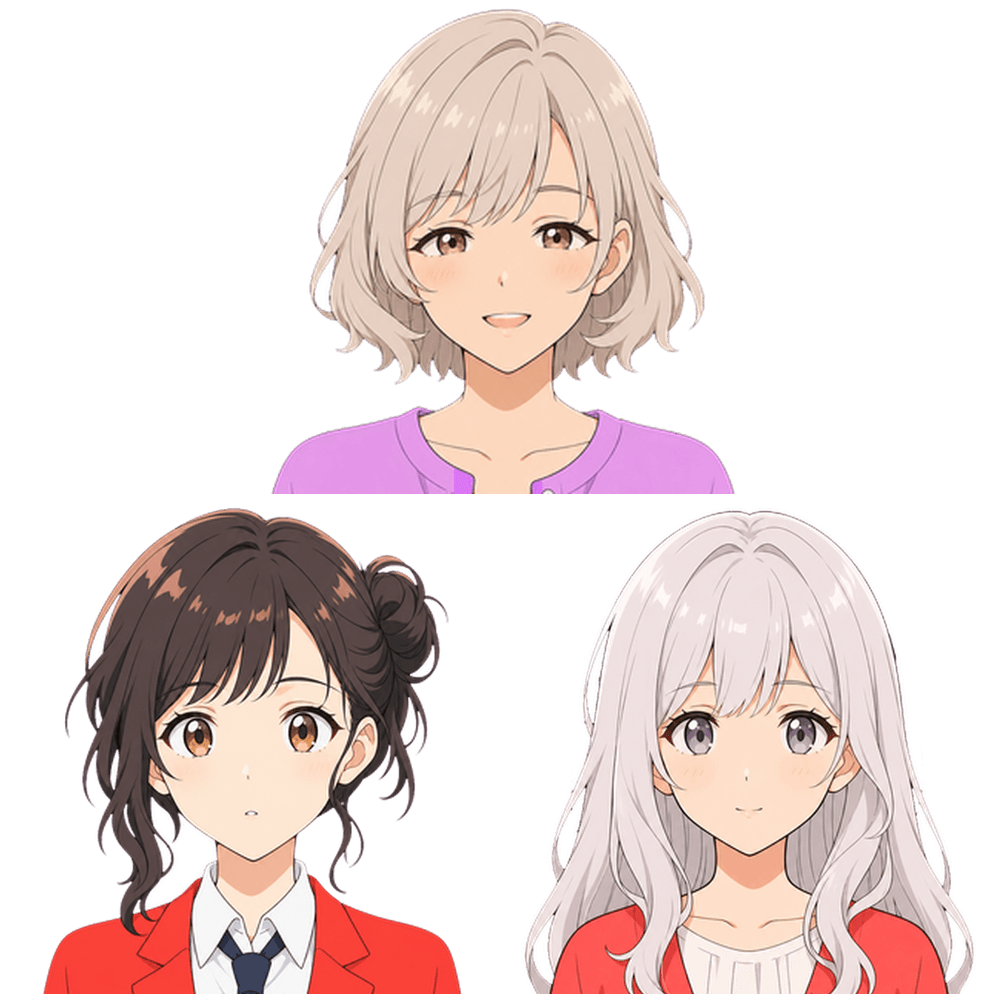 女性3名セット 声の高さ:高